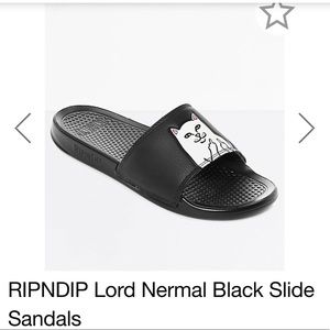 Lord nermal black slide sandals